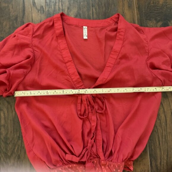 Intimately Free People Medium Red Call Me Later Red Bodysuit - Picture 6 of 9